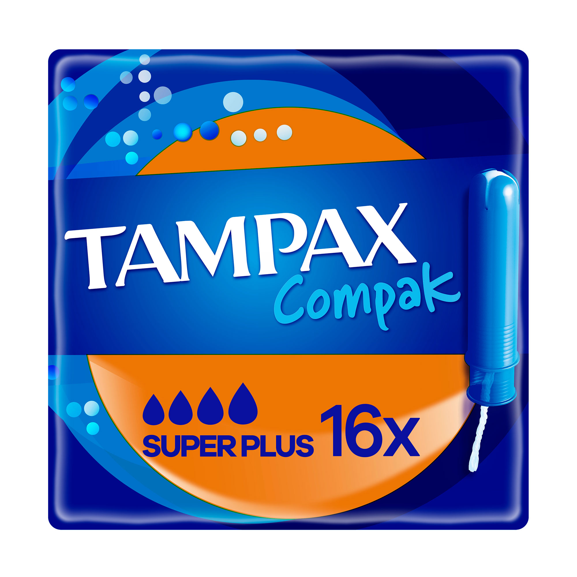 Тампони TAMPAX Compak Super Plus з аплікатором, 16 шт
